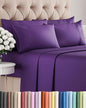 Queen 6 Piece Sheet Set - Cooling, Comfy & Breathable - Hotel Luxury Bedding, Includes Fitted Sheet for Women, Men, Kids and Teens - 1 Flat, 1 Fitted Sheet, 4 Pillowcases with Deep Pockets - Purple