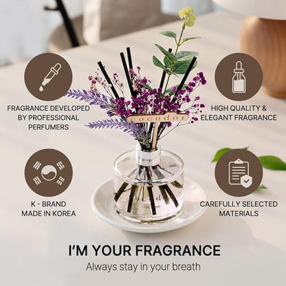 COCODOR Lavender Reed Diffuser/Refreshing Air/6.7oz/1Pack / Home Fragrance Scent Essential Oil Stick Diffuser for Bedroom Bathroom Home Decor for Women