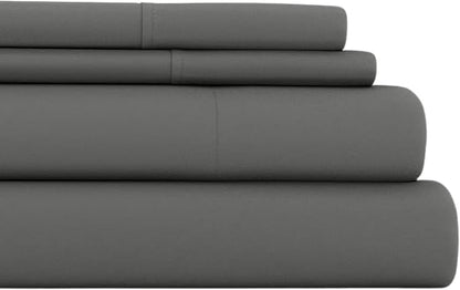 Linen Market Bed Sheets for Twin Size Bed (Gray) - Sleep Better Than Ever with These Soft and Cooling Twin Sheets - Deep Pocket Fits 16" Thick Beds - 3 Piece Twin Sheet Set