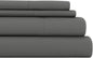 Linen Market Brushed Microfiber King Sheet Set 4 Piece – Oeko-TEX Certified Ultra Soft & Wrinkle-Free - 16" Deep Pocket Sheets - Easy Care King Size - Gray