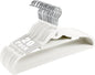 20 Pack Velvet Slim Non-Slip White Hangers - Space Saving Clothes Hangers with 360° Swivel Hook for Heavy Duty Adult Clothes