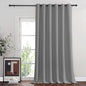 NICETOWN Silver Grey Blackout Curtain for Sliding Glass Door, Grommet Patio Door Curtain Wide Window Treatment Privacy Thermal Insulated Drapes for Bedroom/Living Room (1 Panel, W80 x L95)