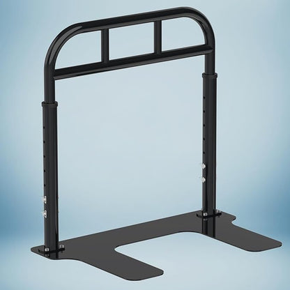 Bed Rail for Elderly Adults Safety, Heavy Duty Bed Rail with 6 Adjutsable Heights, Bed Assist Rail for Seniors, Twin, Queen, King Size Bed (400 LBS Loading, Black)
