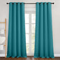 NICETOWN Peacock Teal Blackout Curtains for Living Room, Grommet Thermal Insulated Window Drapes Room Divider Blinds Sound Reducing for Living Room, W46 x L102, 2 Pieces