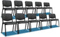 VINGLI Grey Waiting Room Chairs - 10-Pack PU Stackable Chairs Set for Conference Rooms, Offices & Lobbies, Simple & Space-Saving