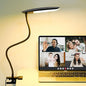 Clip on Lamp USB Reading Light 3 Color Modes 3000-6000K and 10 Brightness 8W 40 LED Flexible Gooseneck Desk Light Clip on Lamp for Desk Eye Caring Bed Lamp for Headboard (No Plug)