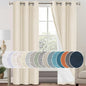 PrinceDeco Linen Blackout Curtains 84 inch Length 2 Panels Set 100% Blackout Linen Texture Curtains for Bedroom Living Room Window Treatment Drapes with White Liner,Bleached Sand,42" W x 84" L