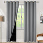 BGment Dove Grey Blackout Curtains for Bedroom Window 84 Inch Length 2 Panels Set, 100% Light Blocking Thermal Insulated Grommet Drapes for Living Room Darkening with Black Liner, 52 Inch Wide Each