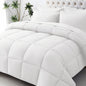 JOLLYVOGUE Full Comforter Set, Ultra-Soft Bed in a Bag Full Size 7 Pieces, Oeko-TEX Certified Bedding Set with Down Alternative Comforter, Sheets, Pillowcases & Shams, White