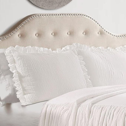 Lush Decor Ruffle Skirt Bedspread Set - 3-Piece Luxurious Farmhouse Bedding - Elegant Ruffle Detail - Timeless Style - Soft Lightweight Sheets - Full, Blush