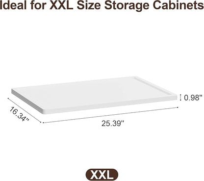 JOYMOOP Foldable Storage Cabinet Top Cover, Fits XXL Storage Boxes, Durable, Easy to Install, Dustproof and Waterproof, White