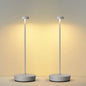 Cordless LED Table Lamp，Rechargeable Battery Desk Lamps, 3 Color Stepless Dimmable Metal Battery Table Lamps, Portable Waterproof Table Light for Indoor/Outdoor/Restaurant (2Pack Gray)
