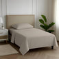 Carressa Linen 100% Egyptian Cotton Twin Sheets Set - 600 Thread Count Egyptian Cotton Luxury Twin Sheets (3 PC, Cocoa Taupe), 16" Deep Pocket, Soft, Cooling, Sateen Weave College Dorm Room Bedding