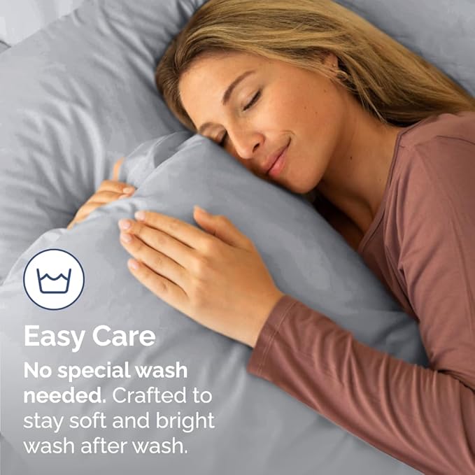 Standard Pillow Cases Set of 2 - Soft Hotel Quality Pillowcase Covers - Comfy & Wrinkle Free - Stain and Fade Resistant - Machine Washable Pillow Protectors - 2 Piece Set - Standard Size Steel Blue
