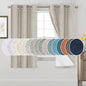 PrinceDeco Linen Texture Curtains 100% Blackout Curtains 64 inch Long 2 Panels Set Noise Reducing Window Treatment Drapes for Nursery Bedroom Thermal Insulated with White Liner,42 X 64 In, Cobblestone