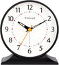 4.5" Antique Retro Analog Alarm Clock, Small Silent Bedside Desk Clock with Manual Light, Battery Operated, Snooze, for Living Room, Bedroom, Bedside, Desk(Black)