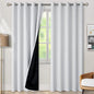 BGment Greyish White 100% Blackout Curtains for Living Room 84 Inch Length 2 Panels, Thermal Insulated Full Light Blocking Energy Save Window Drapes for Nursery Bedroom Darkening, 60 Inch Wide Each