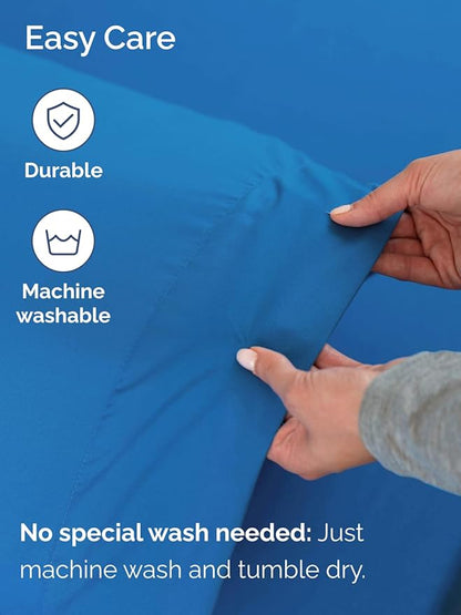 Extra Deep Full Sheet Set - 6 Piece Breathable & Cooling Sheets - Hotel Luxury Bed Sheets Set - Easy & Secure Fit - Soft, Wrinkle Free & Comfy Sheets Set - Royal Blue Sheet Set with Extra Deep Pockets