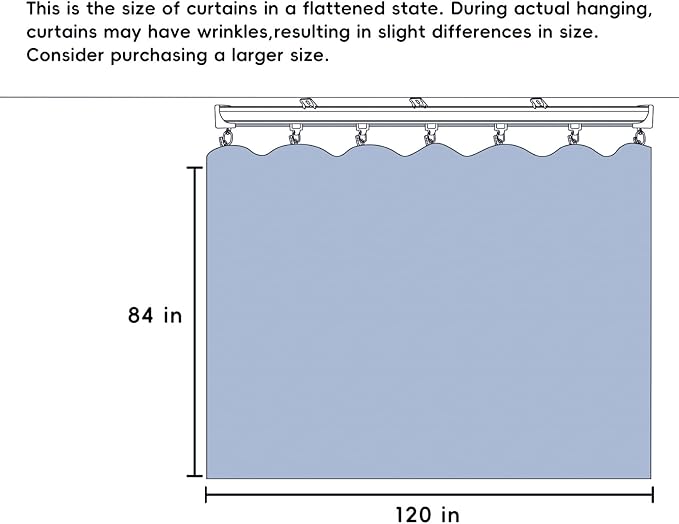Room Divider Ceiling Mounted Curtains Track Sets Extra Wide Blackout Curtain Flexible Tracks for Bedroom Privacy Partition Separator, 1 Panel Beige Drape and White Rail, W10 x H7ft