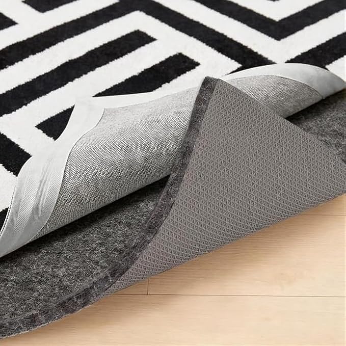 GORILLA GRIP Felt and Natural Rubber Stay in Place Slip Resistant Rug Pad, 1/4in Thick, 5x8 FT Protective Padding Under Area Rugs, Cushioned Gripper Pads, Carpet Runners, Hardwood Floors Protection
