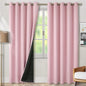 BGment Baby Pink 100% Blackout Curtains for Nursery Bedroom 84 Inch Length 2 Panels, Thermal Insulated Full Light Blocking Grommet Noise Cancelling Window Curtains for Girls Room, 60 Inch Wide Each