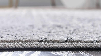 Unique Loom Del Mar Collection Area Rug - Jennifer (3' 3" Round, Gray/ Black)