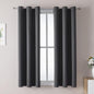ChrisDowa Grommet Blackout Curtains for Bedroom and Living Room - 2 Panels Set Thermal Insulated Room Darkening Curtains (Dark Grey, 38W x 54L)