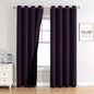 ChrisDowa 100% Blackout Curtains 102 inch Long for Bedroom with Black Liner, 2 Thick Layers Total Blackout Thermal Insulated Grommet Window Curtains 2 Panels Set (Royal Purple, 52 x 102 Inch)