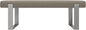 VANT Upholstered Bed Bench - Faux Merino Wool Brown - Brushed Nickel - Contemporary Modern, Bedroom Bench Seat, Hallway, or Entryway