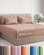 Extra Deep Split King Sheet Set - 7 Piece Breathable & Cooling Sheets - Hotel Luxury Bed Sheets Set - Easy & Secure Fit - Soft, Wrinkle Free & Comfy Sheets Set - Mauve Sheet Set w/Extra Deep Pockets