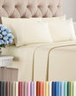 King 6 Piece Sheet Set - Cooling, Comfy & Breathable - Hotel Luxury Bedding, Includes Fitted Sheet for Women, Men, Kids & Teens - 1 Flat, 1 Fitted Sheet, 4 Pillowcases with Deep Pockets - Off White