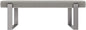 VANT Upholstered Bed Bench - Weave Moondust Grey - Brushed Nickel - Contemporary Modern, Bedroom Bench Seat, Hallway, or Entryway