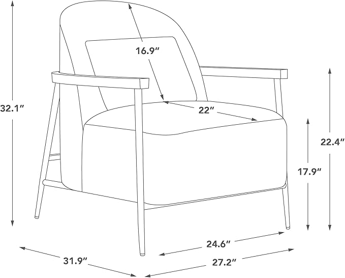 CHITA Accent Chair for Living Room Set of 2, FSC Certified Modern Upholstered Faux Sherpa Fabric Armchair with Metal Frame and Wooden Armrests, Camel