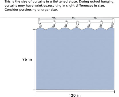 Room Divider Curtains Total Blackout Privacy Curtain Panel Room Thermal Insulated Noise Reduction Curtains for Bedroom Window Living Room Ceiling Track Curtain W 10 ft × H 8 ft Dark-Grey