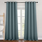 NICETOWN Greyish Blue Curtains 102 inches Long, Grommet Thermal Insulated Solid Blackout Curtains Privacy Window Treatments for Bedroom/Living Room, W46 x L102, 2 Panels