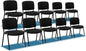 VINGLI Black Mesh Chairs - 10-Pack Stackable Armless Chairs for Office, Church, Conference & Meeting Rooms