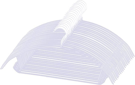 Gold Hangers 20 Pack - Heavyduty Non Slip Slimline Suit Jacket T Shirt Hangers - Space Saving (White)