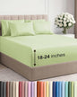 Extra Deep Queen Sheet Set - 6 Piece Breathable & Cooling Sheets - Hotel Luxury Bed Sheets Set - Easy & Secure Fit - Soft, Wrinkle Free & Comfy Sheets Set - Light Sage Sheet Set w/Extra Deep Pockets