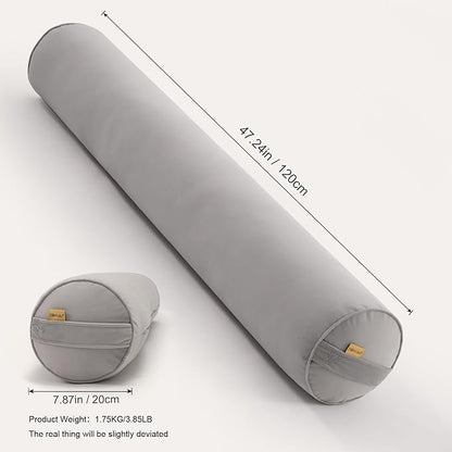 Cuddle Pillow – Body Pillow for Adults, Long Bolster Pillow for Bed, Soft & Supportive for Restful Sleep,47.24 x 7.87 Inches,Zinc Gray