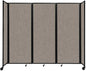 Versare Room Divider 360 Portable Wall Partition | Folding Panels | Large Freestanding Divider | Locking Wheels | Temporary Room Separator