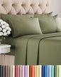 Cal King 6 Piece Sheet Set - Cooling & Breathable - Hotel Luxury Bedding, Includes Fitted Sheet for Women, Men, Kids and Teens - 1 Flat, 1 Fitted Sheet, 4 Pillowcases with Deep Pockets - Sage Green