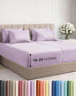 Extra Deep Split King Sheet Set - 7 Piece Breathable & Cooling Sheets - Hotel Luxury Bed Sheets Set - Easy Fit - Soft, Wrinkle Free & Comfy Sheets Set - Light Lavender Sheet Set w/Extra Deep Pockets