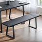 Wahson 60" Black Dining Bench, Wooden Table Bench with Metal Legs, Modern Kitchen Bench for Enrtyway/Indoor/Dining Room