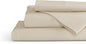 Linen Home 100% Cotton Percale Sheet Set, Twin Size, Ivory, Deep Pocket, 4 Pieces Set - 1 Flat, 1 Deep Pocket Fitted Sheet and 2 Pillowcases, Crisp Cool and Strong Bed Linen