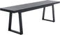 Wooden Dining Bench 60” Industrial Table Benches, Seating Chair Rustic Indoor Benches, Mid Century Kitchen Bench with Metal Legs, Black