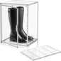 Tall Boot Storage Box Super Large Boot Storage Organizer for Closet Clear XX-Large Acrylic Dispaly Case with Magnetic Lids for Shoe,Helmets,Figures