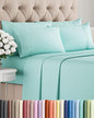 King 6 Piece Sheet Set - Cooling, Comfy & Breathable - Hotel Luxury Bedding, Includes Fitted Sheet for Women, Men, Kids and Teens - 1 Flat, 1 Fitted Sheet, 4 Pillowcases with Deep Pockets - Spa Blue