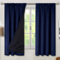 BGment Full Blackout Curtains for Bedroom 63 Inch Length 2 Panels Set, 100% Room Darkening Thermal Insulated Soundproof Window Curtains with Rod Pocket, Each Panel 38 Inch Wide, Navy Blue
