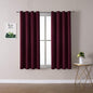ChrisDowa Grommet Blackout Curtains for Bedroom and Living Room - 2 Panels Set Thermal Insulated Room Darkening Curtains (Burgundy Red, 52W x 63L)