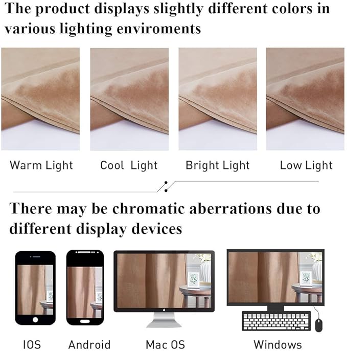 StangH Velvet Curtains for Sliding Door - 108 inches Long Velvet Drapes Light Blocking Curtains for Nursery/Dining Room, Blush Beige, 52 x 108 inches, 2 Panels